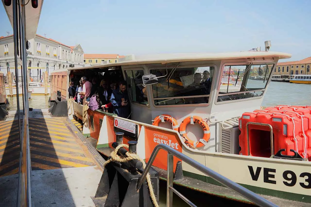 Venetian Vaporetto navigating the scenic canals of Venice