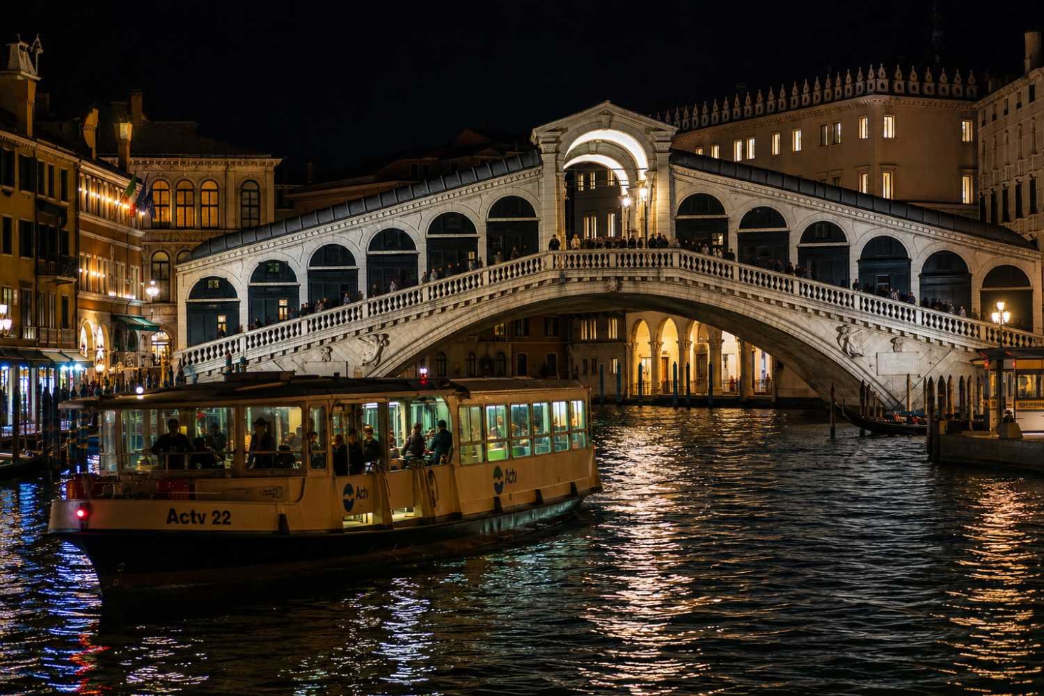 Venice Vaporetto Night View 3