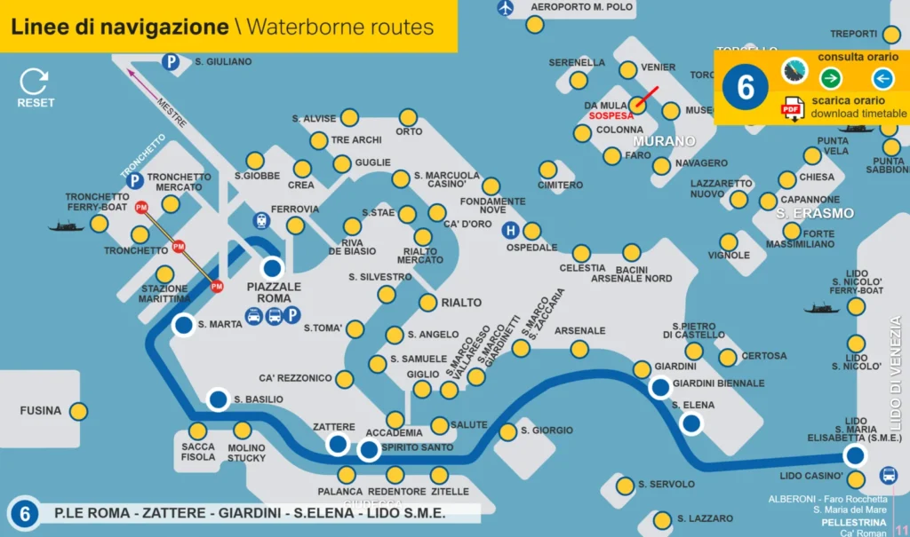Vaporetto Line 6 in Venice: The Complete Guide